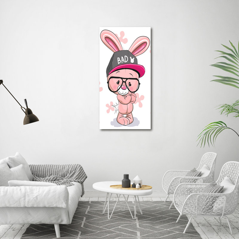 Rabbit In A Hat - Wrapped Canvas Print