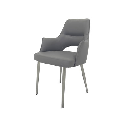 Cairo Vegan Leather Stainless Frame Armchair