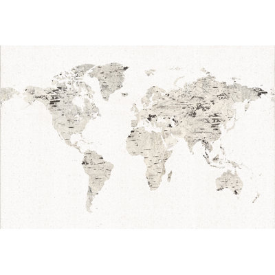 Birchy Map - Wrapped Canvas Art Prints