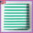 Turquoise White Stripes Quilted Bedspread -126176556