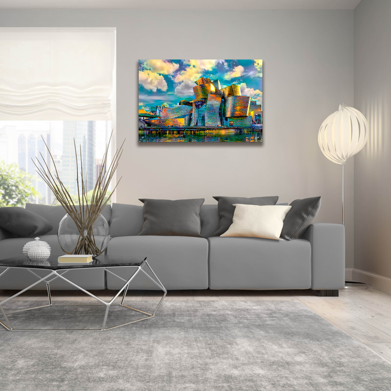  «Espagne Guggenheim, musée de Valence» par Pedro Gavidia, art mural en verre acrylique, 36 po x 24 po, H 24 po x l 36 po