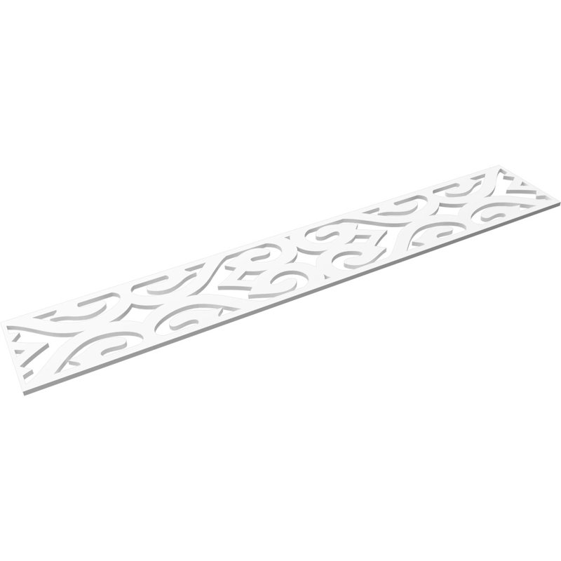 Moulure de chantournage Keene, H 8 po x l 46,63 po x P 0,38 po, PVC de qualité architecturale
