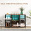 LED wine cabinet with charging station