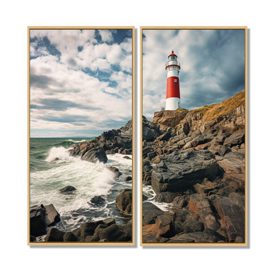 Phare de l'est du Canada II - Paysages Canada, ensemble de 2 impressions sur toile