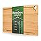 Bamboo Cutting Board - Multi-Sizes Wooden Cutting Boards for Kitchen, Convenient Kitchen Essentials with Deep Juice Grooves, Cutting Board for Chopping & Serving, Medium, Natural