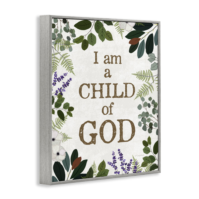 «Child Of God on Leaves», giclée encadrée, design par Kelley Talent, Estampe numérique Farmhouse, H 20 po x l 16 po