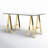 Dita Glass Top Metal Base Dining Table-593786572-593782726