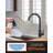 High Arc Pull Down Kitchen Faucet with Sprayer-65638016