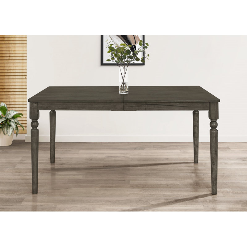 Alajuwon 6 - Person Four Leg Dining Set, Warm Gray