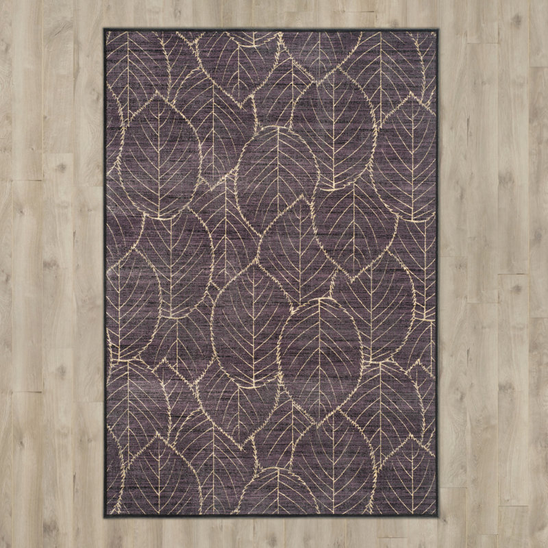 Tapis géométrique en velours de viscose Coreatha, Rectangle 5 pi 3 po x 7 pi 6 po