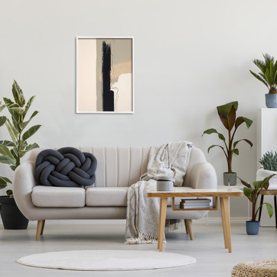 «Ba-293», impression sur fond noir sur fond beige par Patricia Pinto