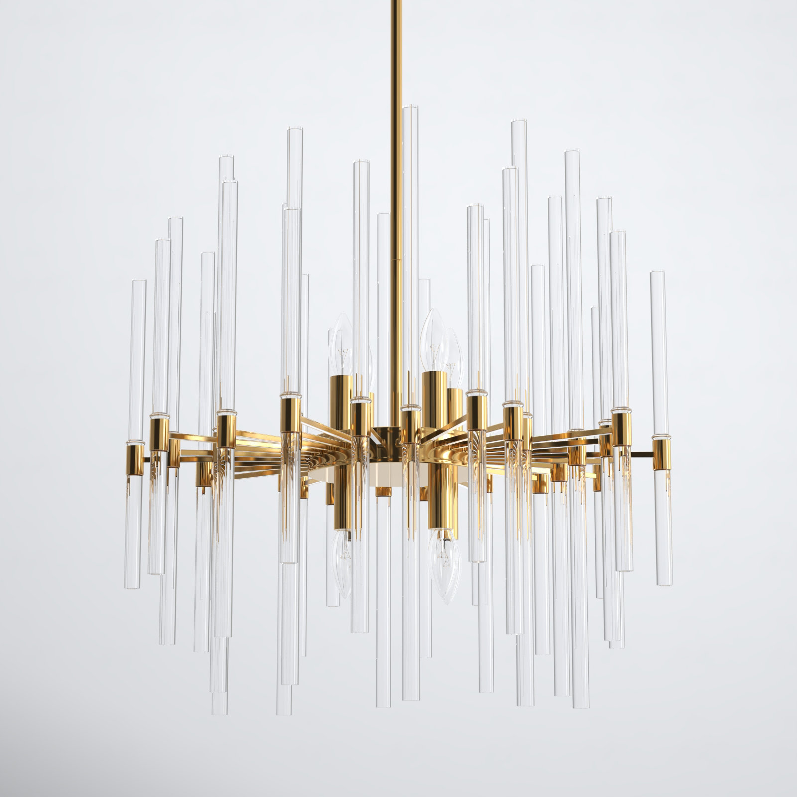 Chadley 8 - Light Chandelier, Heritage Gold, 21.75" H x 23.75" W x 23.75" D