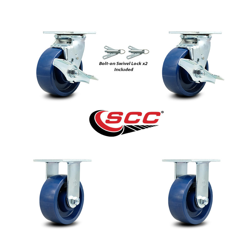 4 Piece Polyurethane Caster Set