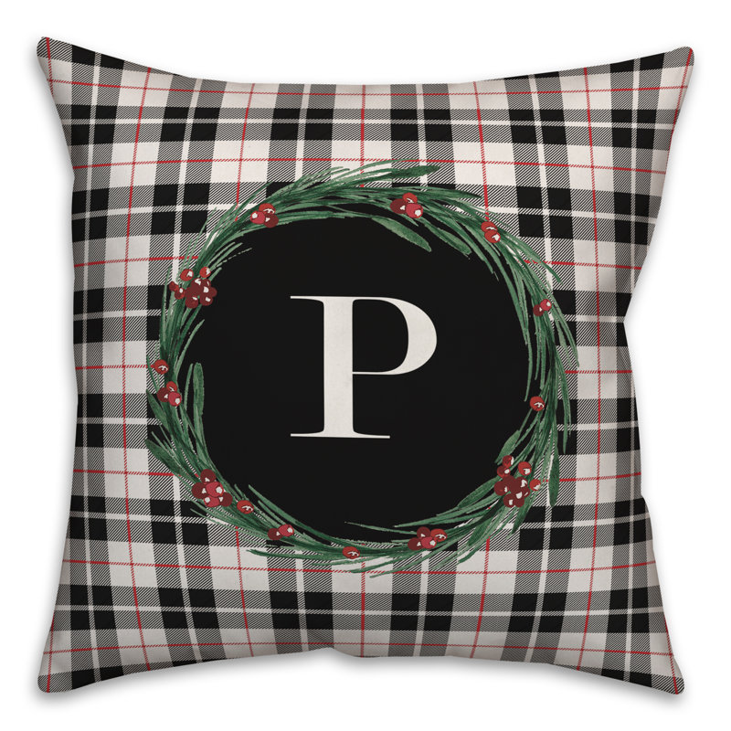 Checkered Throw Pillow, P