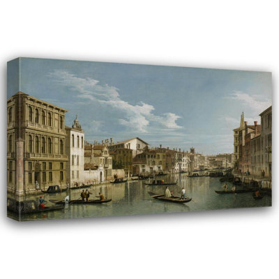 "The Grand Canal in Venice from Palazzo Flangini to Campo San Marcuola" by  Canaletto - Gallery Wrap Canvas Wall Art