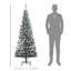 Grand arbre de Noël artificiel enneigé avec branches réalistes