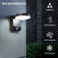 Nazaha Black 16cm H Integrated LED Outdoor Armed Sconce