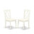 3 Piece Dining Set Contains a Rectangle Dining Room Table with Butterfly Leaf and 2 Linen Fabric Kitchen Chairs, Linen White-706672037-706672038
