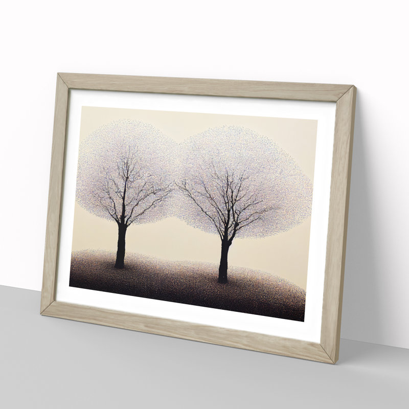 Mysterious Trees - Single Picture Frame Print, 25cm H x 34cm W x 2cm D, Oak 