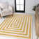 Isibeal Modern Classic Mitre Stripe Yellow/Ivory Rug
