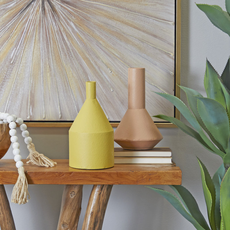 Ensemble de 2 vases de table en métal 2 pièces