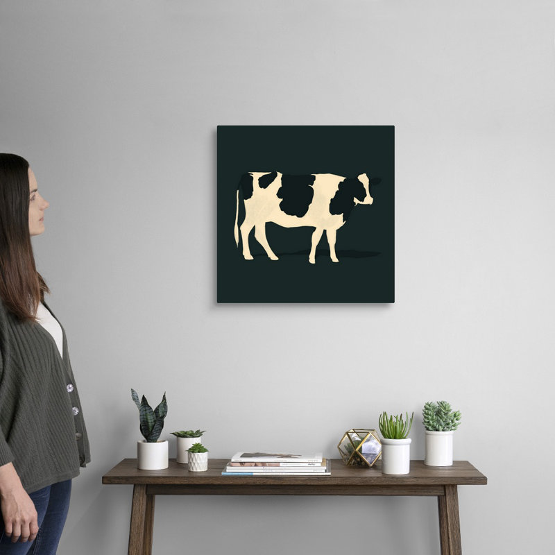 Art mural raffiné Holstein III, Toile tendue, H 20 po x l 20 po x P 1 po