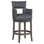 Sidecar Swivel Upholstered Counter Stool with Solid Wood Frame