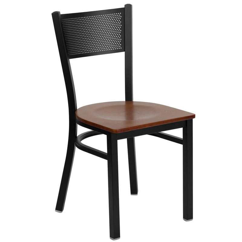 Chaise de restaurant en métal Victoria, Cerise