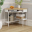 Console d'angle avec tablette de rangement pivotante