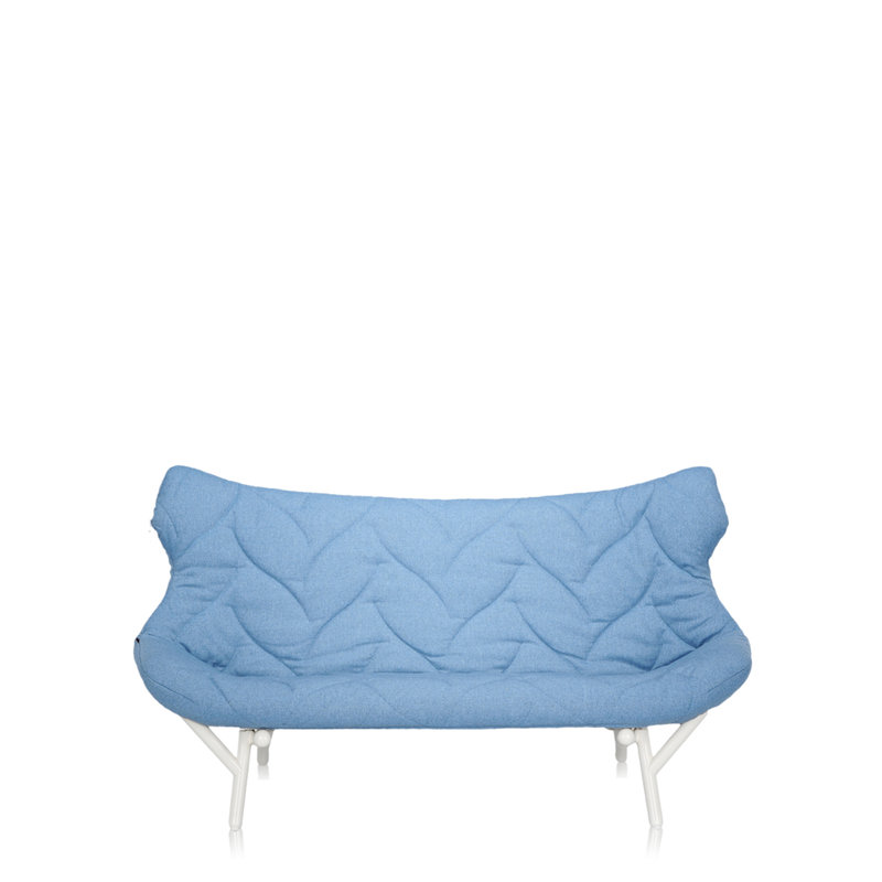Foliage Loveseat, White, Taupe Velvet