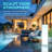 Remote-controlled Color-changing Led Outdoor Floor Lamp - Cylinder Design