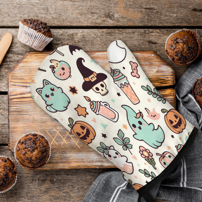 Blush Bone Dance Oven Mitt Cotton Twill