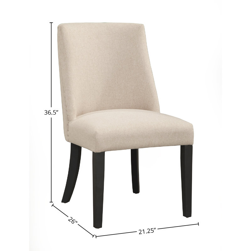 Upholstered Parson Chair in Cream
