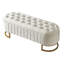 Banc élégant avec revêtement en velours et fonction de rangement beige