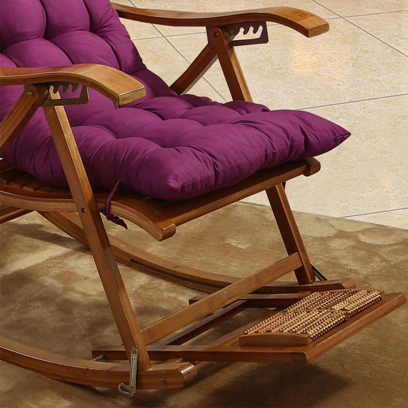 61 po x 19 po Coussin de chaise longue pour terrasse et coussin moelleux, Mauve, Couleur unie