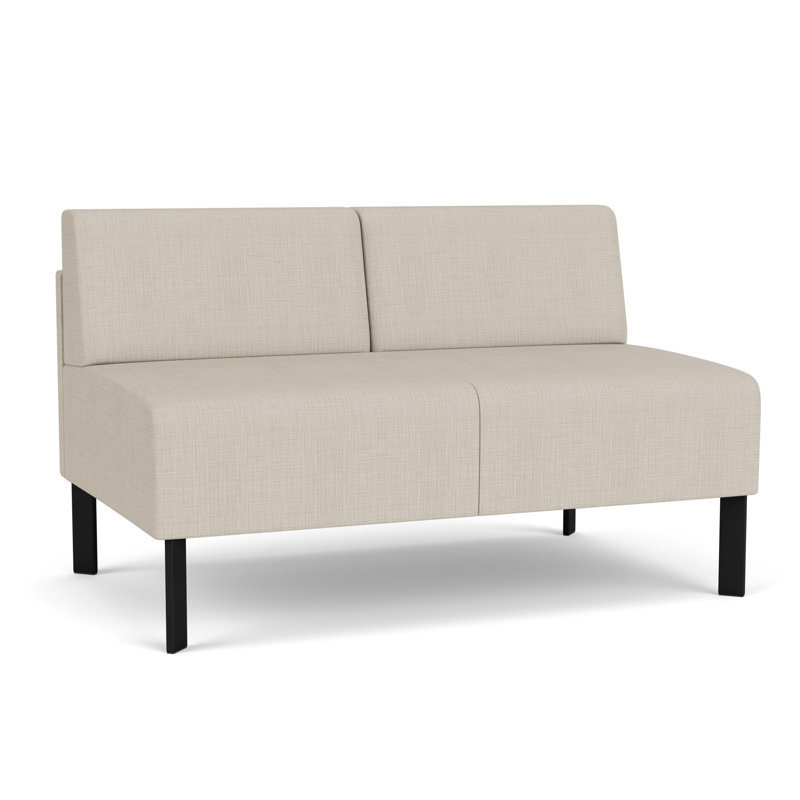 Causeuse sans accoudoirs Luxe Lounge, Plot Line neutre, Acier noir