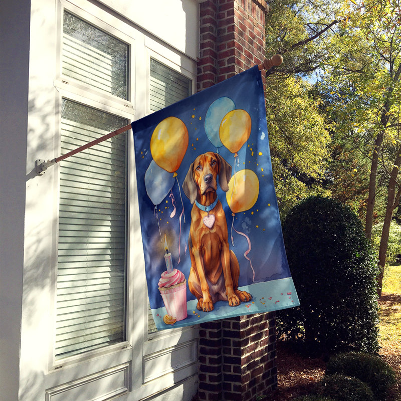 Drapeau «Happy Birthday House», Redbone Coonhound