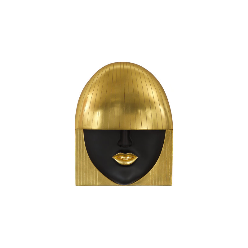 Fashion Faces Wall Décor, Black/Gold Leaf