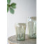 Ensemble de 2 vases de table en verre vert 2 pièces