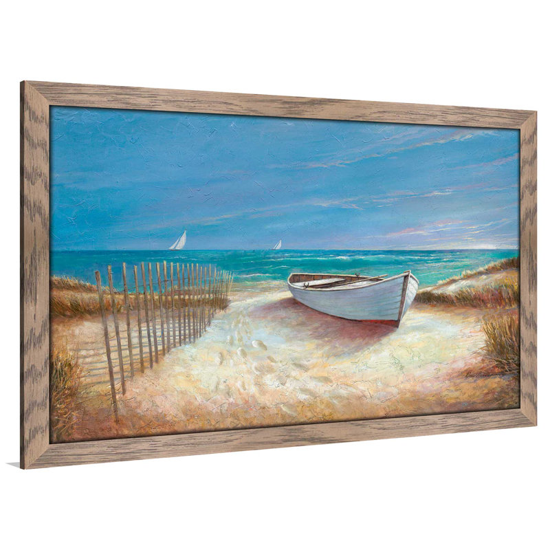 « ocean breeze », reproduction de peinture à l’huile encadrée, H 21,5 po x l 27,5 po x P 0,75 po