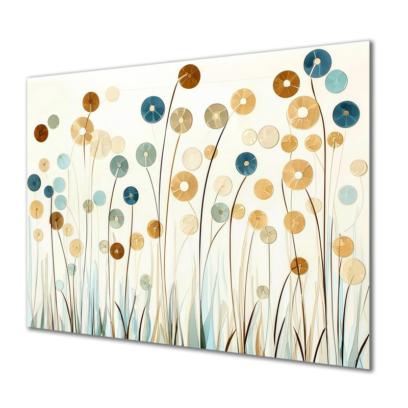Whispers of Spring In Minimalist Prairies I - Botanicals, reproduction d'art moderne sur métal, H 12 po x l 20 po