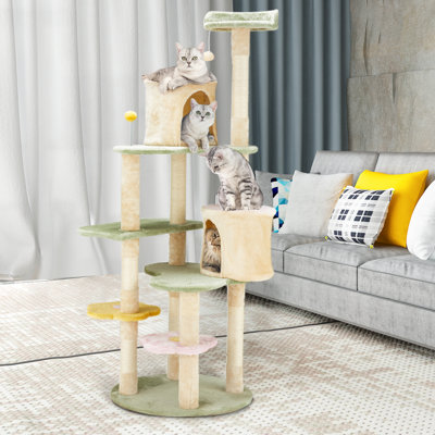 Arbre à chat multi-niveaux Daeshun 64,5 po