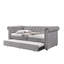 Lit de jour Justice en tissu gris fumée avec couchette (simple)