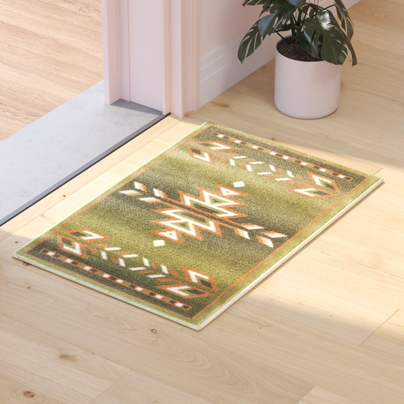 Tapis d'intérieur à motif polyvalent de style sud-ouest Akyah, Rectangle de 2 pi x 3 pi