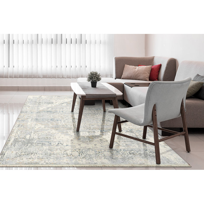 Newkirk Viscose Oriental Indoor Rug, Rectangle 7'8" x 10'7"