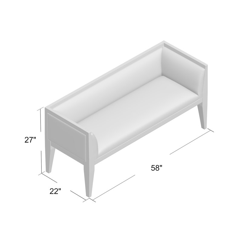 Jena Upholstered Bench, Parchment (8794 70), Montego Bay