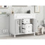 Meuble-lavabo de 36 po avec lavabo - armoire moderne blanche 2 portes et tiroirs à fermeture douce fonctionnels et attrayants-1142588570-1142588571