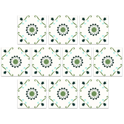 12 In. X 12 In. Vinyl Peel And Stick Backsplash, Wall Tile For Kitchen And Bathroom, Multi-colored (10 Sq. Ft.)