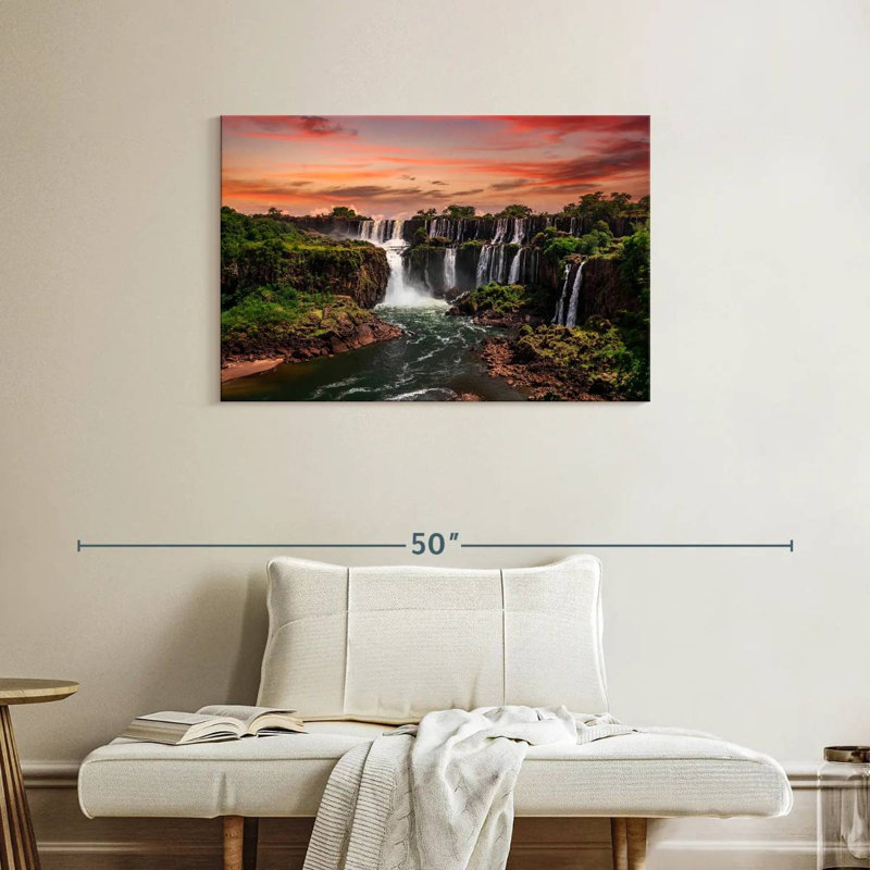 Alvord Iguazu Falls At Sunset, 24'' H x 36'' W