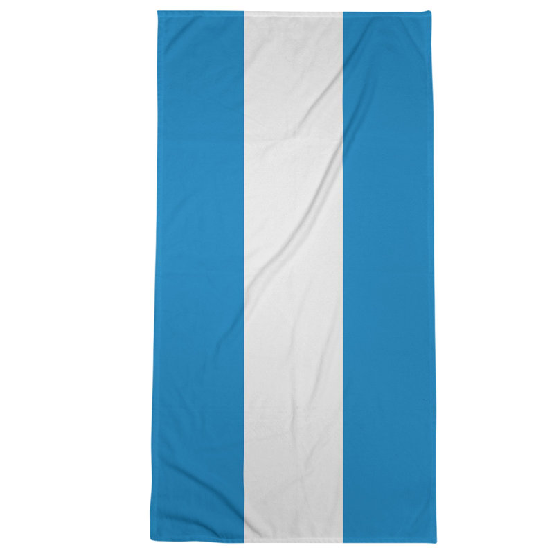 Beach Towel, Powder Blue/White